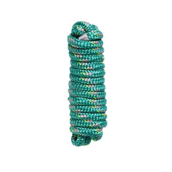 Mission Dock Line - 3/8 in x 10 ft Teal w/Black & Yellow Accents