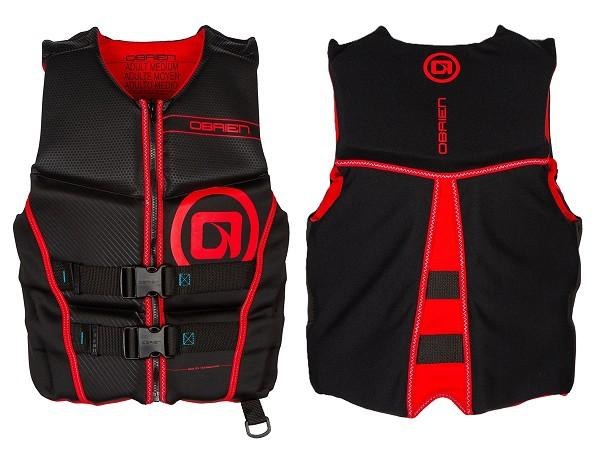 O'Brien Men's Flex V-Back Hmz Life Jacket - Black/Red - S