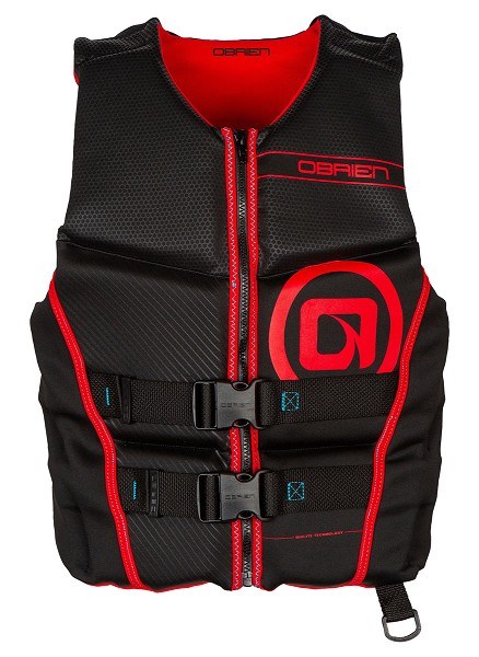 O'Brien Men's Flex V-Back Hmz Life Jacket - Black/Red - XL
