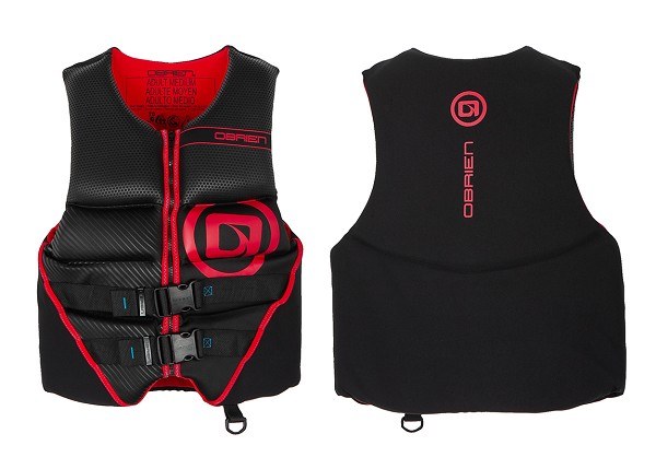O'Brien Men's Flex V-Back Hmz Life Jacket - Black/Red - 2XL