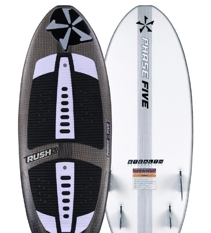 27 Phase 5 Bailey Rush Stealth Surf Style Wakesurfer - 52 inch