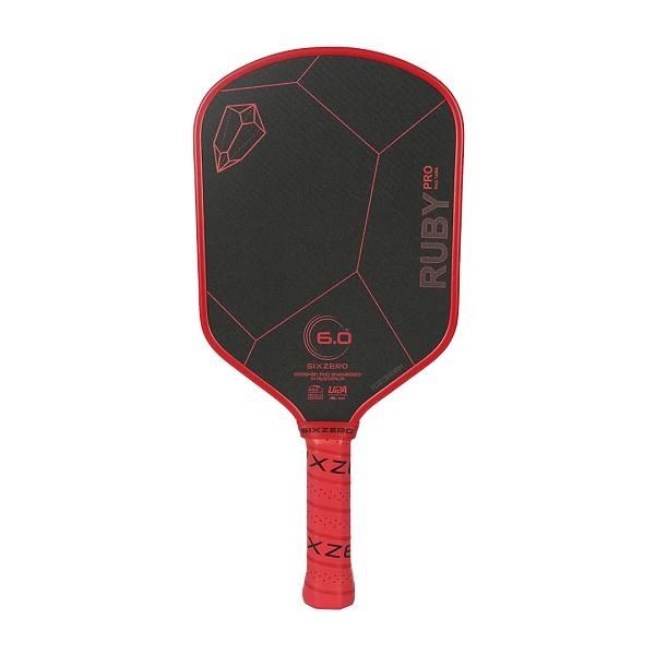 Six Zero Ruby Pro 14 MM - Red - Pickleball Paddle