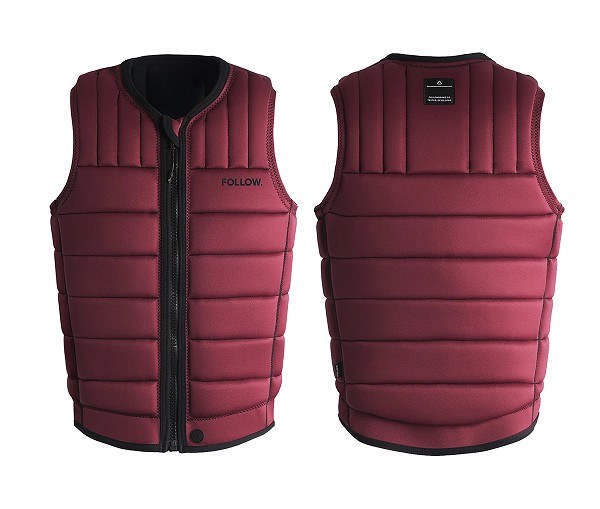 Follow Youth Total Impact Vest - Maroon - Teen