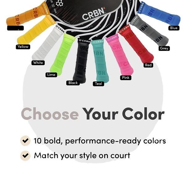 CRBN Pickleball Dry Tec Overgrip 4 Pack - Black