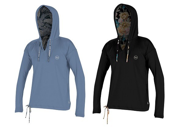 ONeill Womens LS Print Sun Hoodie - Medium