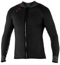 BA Men Exowear LS Frt Zip Top - L