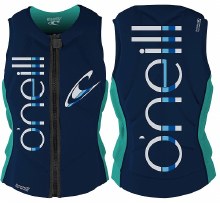 O'Neill Womens Slasher Comp Style Vest - Navy/Aqua - 12 O'Neill Womens Slasher Comp Style Vest - Navy/Aqua - 12