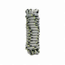 Mission Dock Line - 1/2 in x 20 ft - Black w/Grey & Yellow Accents
