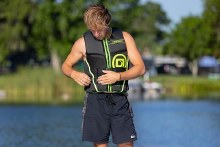 Additional picture of O'Brien Men's Flex V-Back Hmz Life Jacket - Black/Lime - S