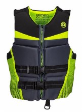 O'Brien Men's Flex V-Back Hmz Life Jacket - Black/Lime - M