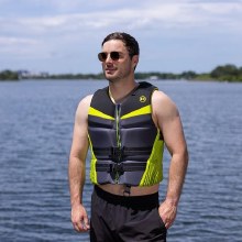 Additional picture of O'Brien Men's Flex V-Back Hmz Life Jacket - Black/Lime - M