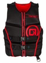 O'Brien Men's Flex V-Back Hmz Life Jacket - Black/Red - M O'Brien Men's Flex V-Back Hmz Life Jacket - Black/Red - M