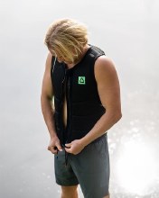 Additional picture of Follow Men's Corp Impact Vest - Black/Green - Small