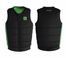 Additional picture of Follow Men's Corp Impact Vest - Black/Green - Medium