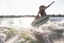 Additional picture of 26 Phase 5 Bailey Rush Stealth Surf Style Wakesurfer - 56 inch