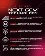 Additional picture of Six Zero Ruby Pro 14 MM - Pink/Rubine - Pickleball Paddle