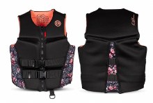 O'Brien Women's V-Back HMZ Vest - Coral/Floral - Small