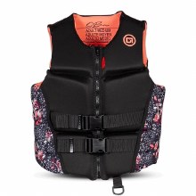 Additional picture of O'Brien Women's V-Back HMZ Vest - Coral/Floral - Small