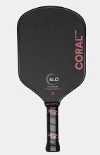 Six Zero Coral Hybrid 16 MM - Pickleball Paddle - Black