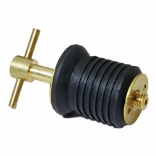 Brass T Handle Drain Plug - 1 inch - by Sea Dog