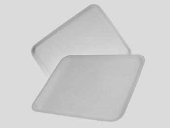 8S - 10in x 8in x 0.4" x - CKF Foam Tray - WHITE - 500 - cs