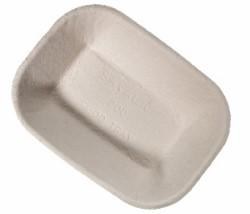 200 - 7.4in x 5.3in x 1.5" x - Savaday Moulded Pulp Food Tray - CKF 500 - cs