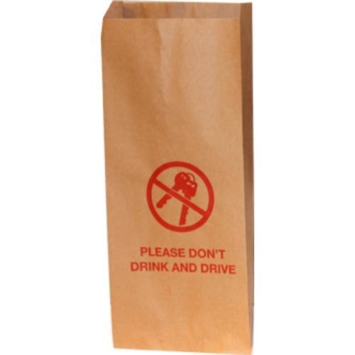 6in x 2in x 15" x - 'Stock Design' Liquor Bag 40 oz - KRAFT 1000 - bundle