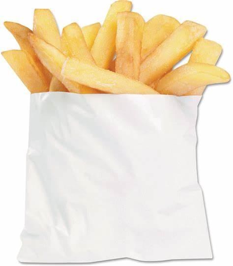 320479 4.5in x 3.5" x - French Fry 'Sta Dri' Small Bag - WHITE 2000 - cs