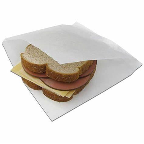 320076- 7in x 7" x - Hamburger Wallet 'Sta Dri' Open Side Bag - WHITE 2000 - cs