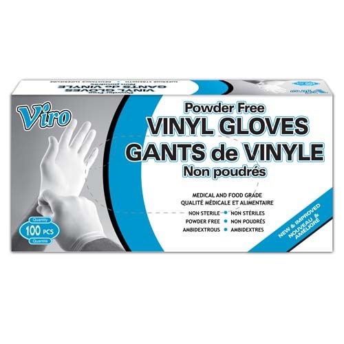 Stellar-Vinyl Gloves Powder Free MEDIUM 100 - bx