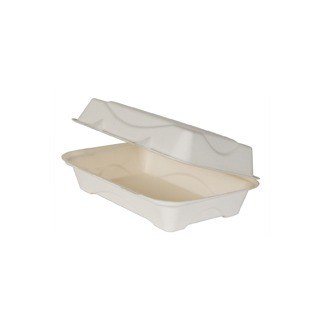 80515  9 x 5 x 3 Renewable & Compostable Sugarcane Clamshell 200 - cs