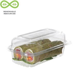 LC96- 9in x 5in x 3.5" x  PLA Clear Clamshell 240 - cs (clearance)