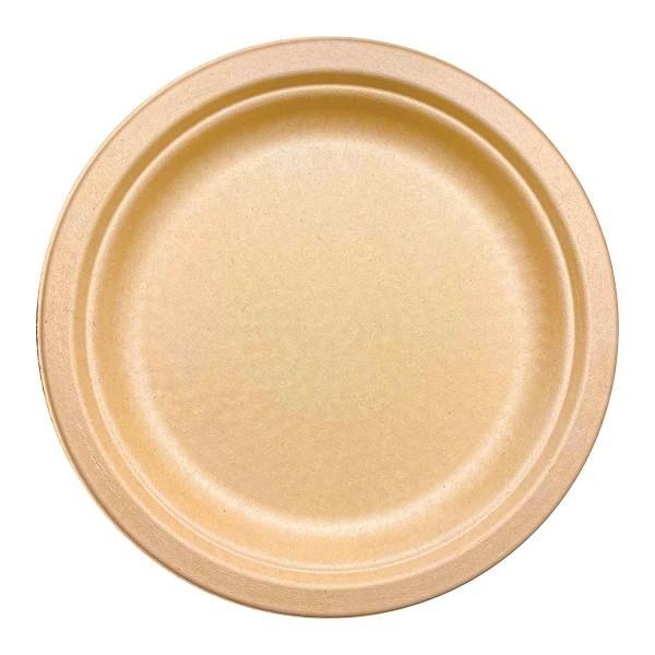 80107 9.5" x Renewable & Compostable Sugarcane Plates 500 - cs
