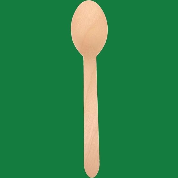 80683- 6" x  Compostable Wooden Spoon - 1000 - cs