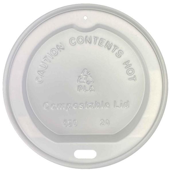 80712CP- CPLA 10-20 oz PLA Hot Cup Lid 1000 - cs