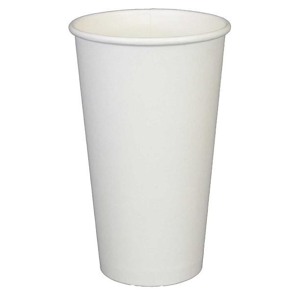 VBCKHP20W- 20 oz WHITE Paper Single Wall Hot Cup 1000 - cs