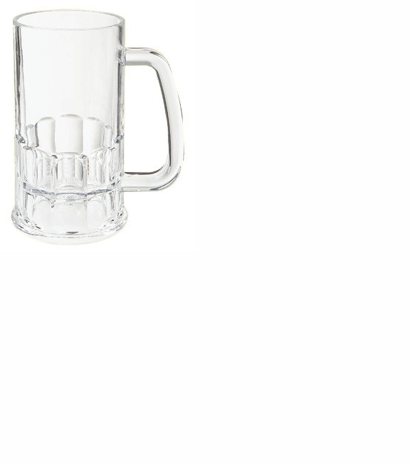 00084 - CL - 12 oz - SAN Plastic Beer Mug - CLEAR - G.E.T. - dz