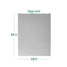 20 lb - 18in x 24" x - Poly Bag 1.35 mil - CLEAR 500 - cs