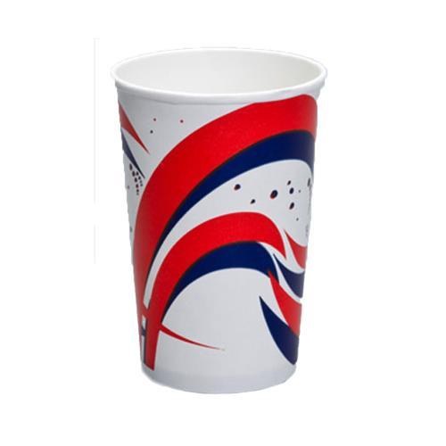12CD Genpak 12 oz Swirl Design Paper Cold Cup 2500 - cs