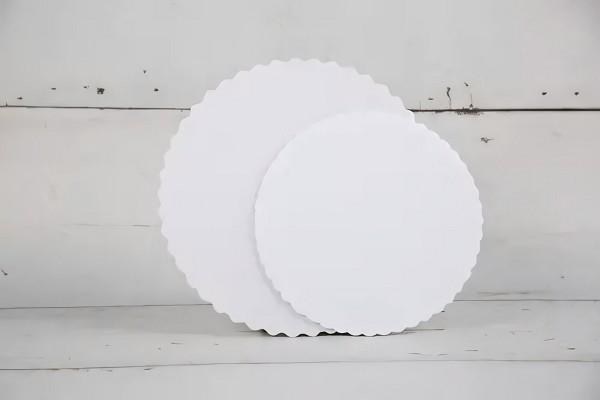 10" x - Round Cake Board - TWINWALL Scalloped  25 - cs