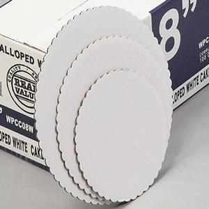 12" x White Scalloped Grease Proof Circles 250 - cs (clearance)