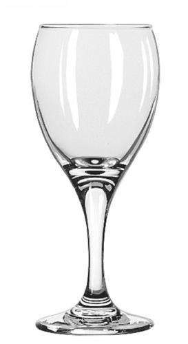 6.5 oz - Teardrop Wine Glass - WHITE - dz