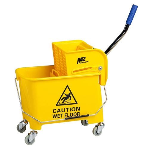 Junior 21 Qt. Sidepress Bucket & Wringer Combo Yellow - ea