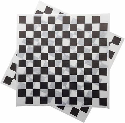 135116 - Checked Basket Liner - BLACK 2000 - cs