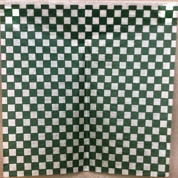 135115 - Checked Basket Liner - GREEN 2000 - cs