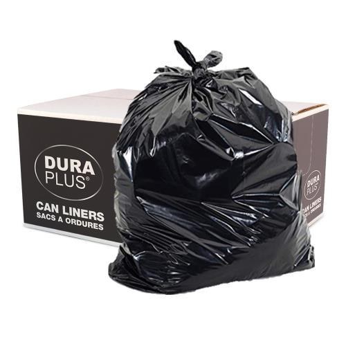 Ralston/Dura Plus 35in x 50" x - Garbage Bag - STRONG - BLACK 125 - cs