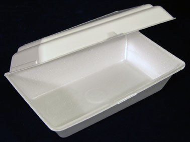 YHLW-0188 - 5.5in x 8.75in x 3" x - Foam Hinged Lid 1-Compartment Container 220 - cs