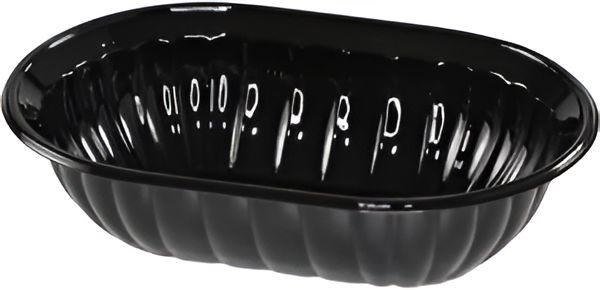 TV7654P- 12" x Mystique Oval Black Bowl (64 oz) 25 - cs (CLEARANCE)