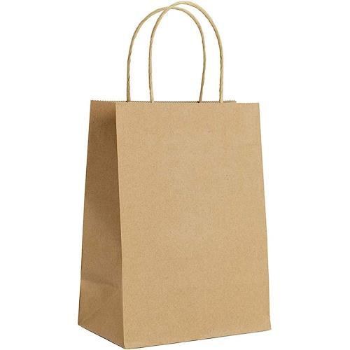 ECOBG10513- 10"x 5" x 13" x Kraft Paper Bag W/Hdle 250- cs
