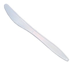 Hy Stix Polypropylene White Plastic Knife 1000 - cs